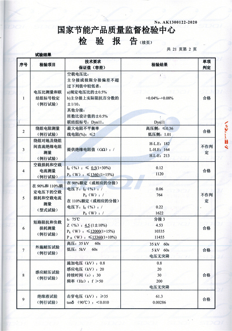 高低压试验报告-S11-1250洱源洱源洱源油浸式变压器-2.jpg